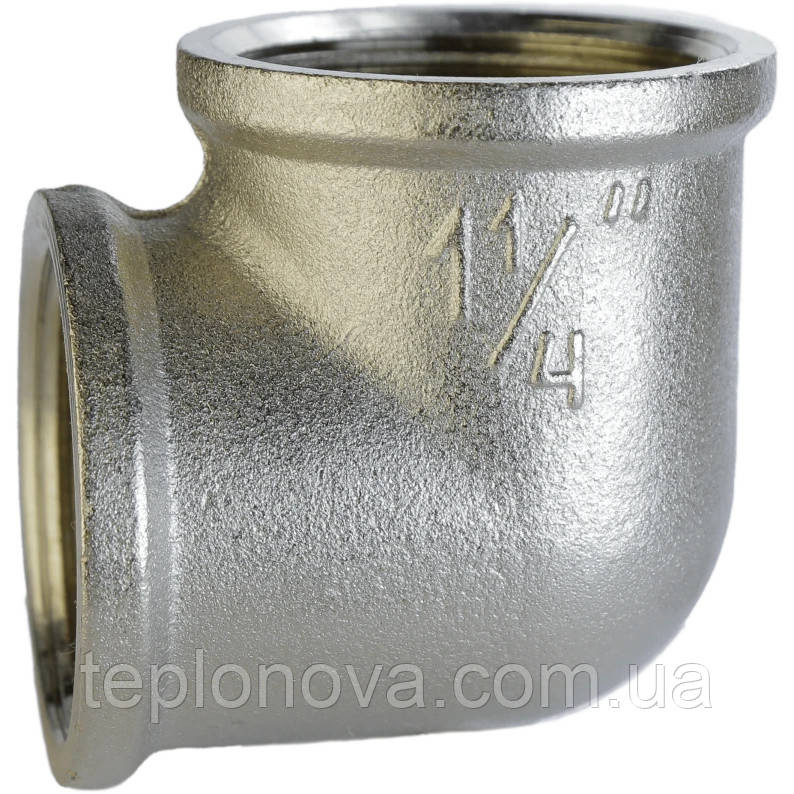 Угольник никелированный 1 1/4″ВР х 1 1/4″ВР литейный А0134А(нк) VA Черновцы - изображение 1