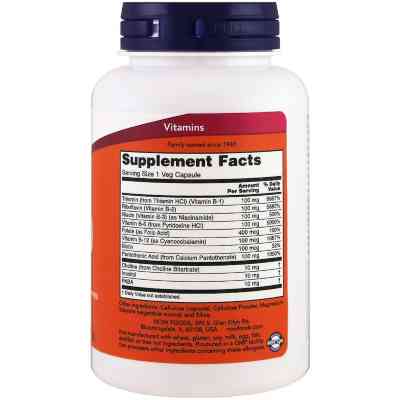 Вітамін Now Foods Комплекс B-100, 100 Вегетаріанських капсул. (NOW-00436) Вінниця