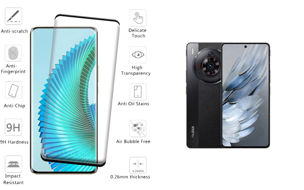 Захисне скло HyperGlass Pro для ZTE Nubia Z50S Pro – максимальна чутливість та захист Київ - фото 2