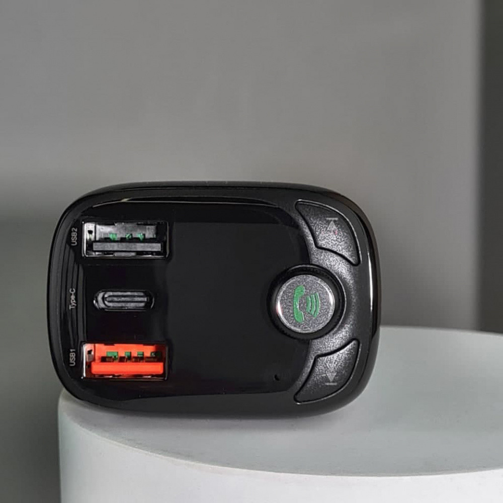 Автомобильное зарядное устройство для Baseus FM Launcher S-13 2USB + Type-C черный Львов - изображение 5