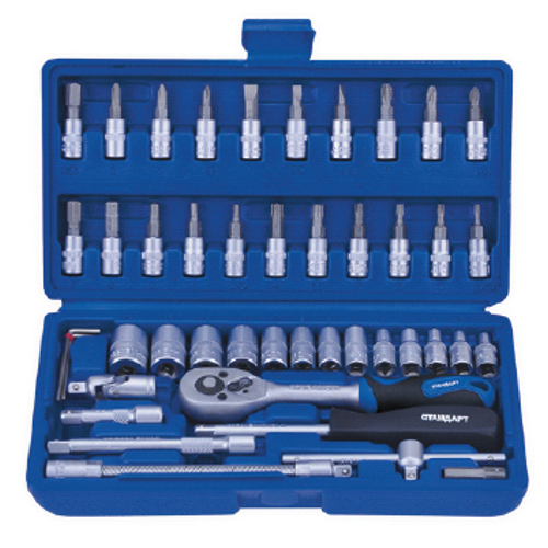 Набір інструменту в кейсі 1/4" 46 од. СТАНДАРТ ST-1446 Одеса - фото 1