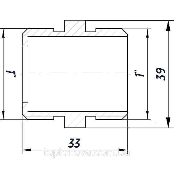Ніпель 1 | З нікельований під прокладку NN552G OPTIMUM Чернівці