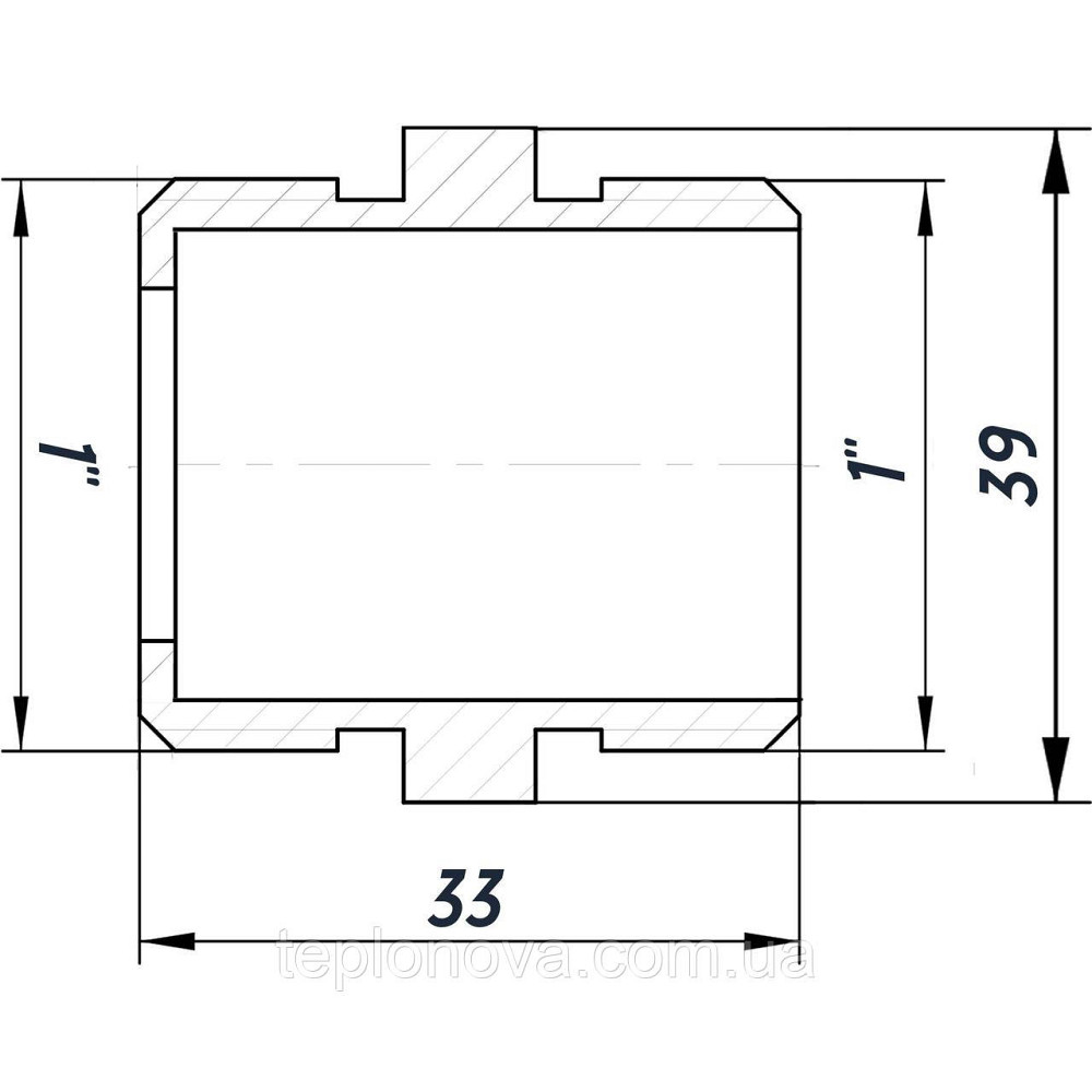 Ніпель 1 | З нікельований під прокладку NN552G OPTIMUM Чернівці - фото 3