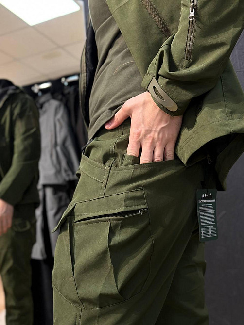 Полегшений військовий костюм олива з курткою та штанами водонепроникний дихаючий вітрозахисний Львів - фото 9