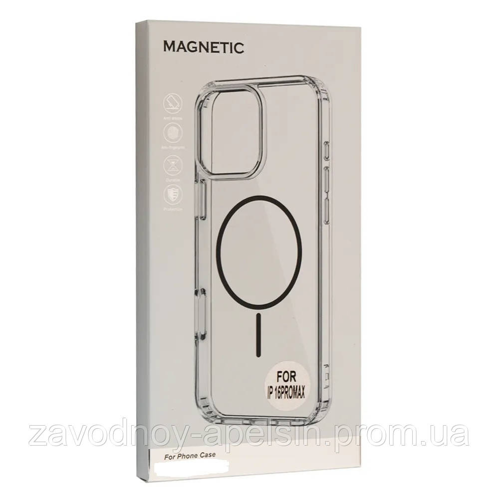 Iphone 16 Pro Max Прозрачный чехол TPU+PC (оранжевое кольцо) Одесса - изображение 2