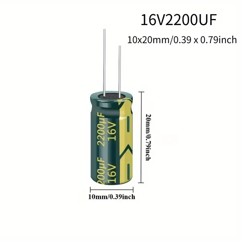 Набор алюминиевых конденсаторов 2200 мкФ 16 В, 10 шт Киев - изображение 2
