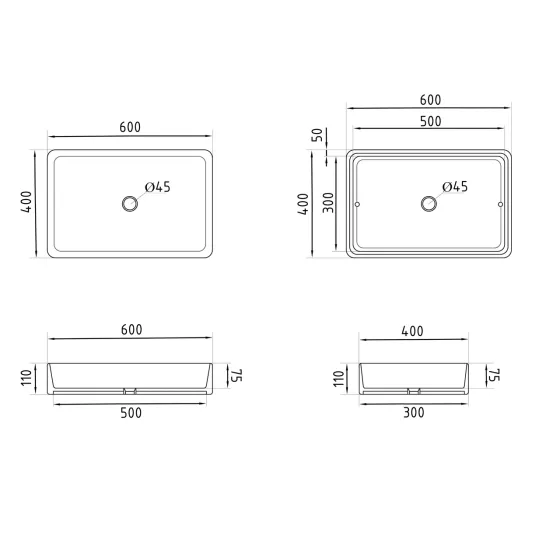 Раковина-чаша Qtap Tern 600x400x110 White QT171180841W Київ
