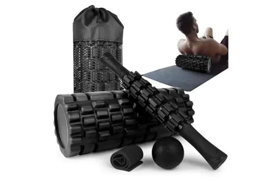 Набор массажных роликов для глубокого массажа мышц и фитнеса/ Набор 4 в 1 для тренировок Коломия