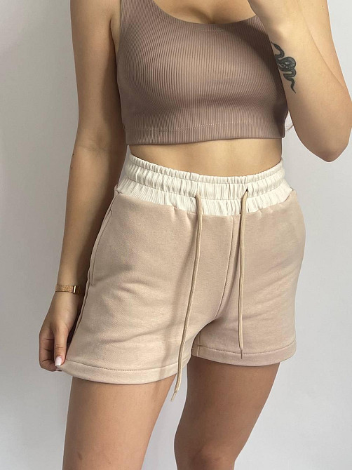 Шорты трикотажные женские Пудровый XS-S Харьков - изображение 1