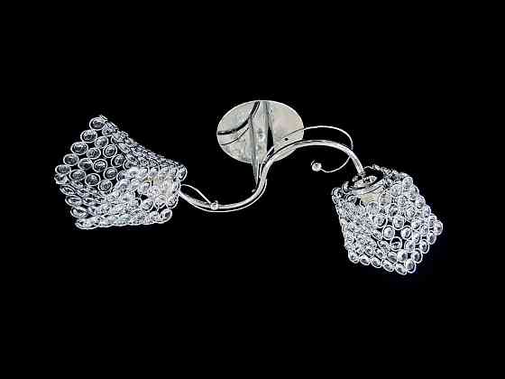 VALESO Люстра стельова на 2 плафони VALESO E27 Хром Метал Скло 9337B/2 Коломия