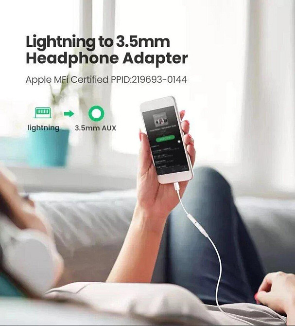Адаптер UGREEN US212 Lightning to 3.5mm Headphone Jack Adapter Николаев - изображение 4