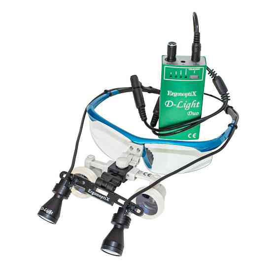 Бінокулярний збільшувач ECMG-2,5x-RD ErgonoptiX мікро Галілея з освітлювачем D-Light Duo HD Дніпро