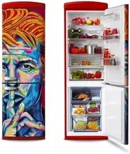 Холодильник Lodówka Vestfrost Art Collection David Bowie VR-FB373-2E2RD z zamrażalnikiem dolnym 190,1 cm Czerwona Киев