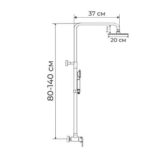 Душевая колонна со смесителем Ibergrif River M17021 (IB0019) Киев