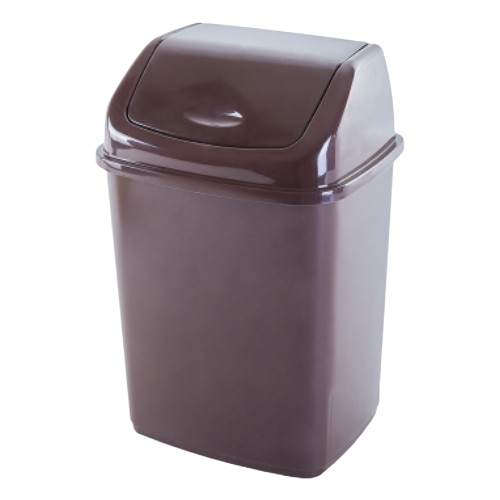 Відро для сміття 5л пластик темно-коричневий Алеана Житомир - фото 1