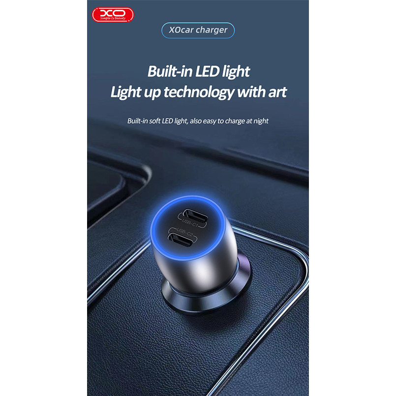 Автомобільний зарядний пристрій XO CC51 PD40W Metal Intelligent Dual + Lightning кабель Львів - фото 6