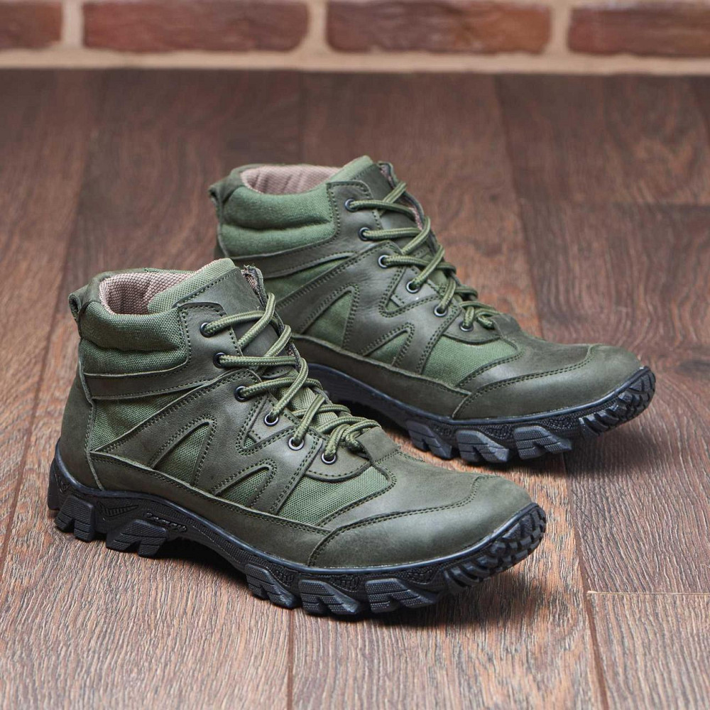 Тактичні черевики, шкіра та кордура, прошиті. Міцні ЗСУ Хакі Демі 46 (30,5) Харків - фото 8