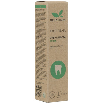 Зубна паста DeLaMark з ароматом м'яти 80 мл (4820152332004) Вінниця - фото 1