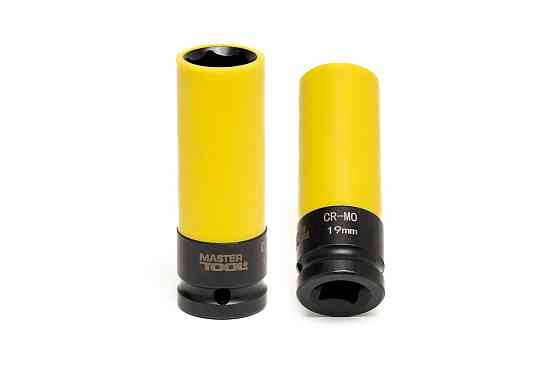 MASTERTOOL Головка торцева MASTERTOOL ½" 19 мм L 86 мм CrMo із пластиковим захистом для алюміні Київ