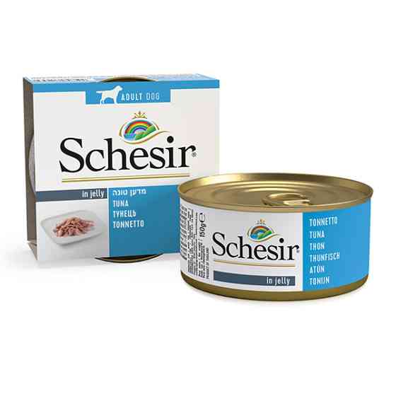 Schesir Tuna ШЕЗІР ТУНЕЦЬ в желе натуральні консерви для собак, вологий корм, банка 150г Київ