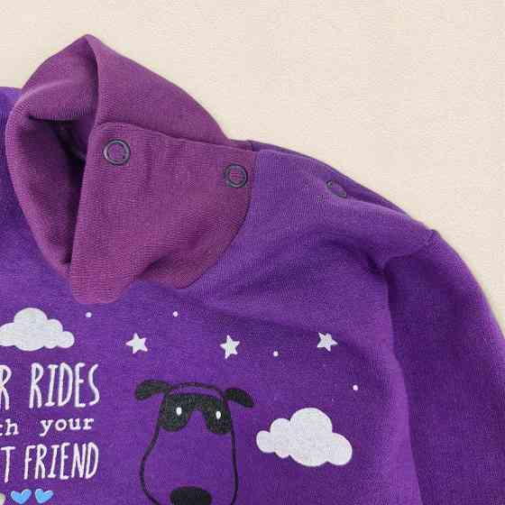 Боді з начосом та високою горловиною Best Friends зріст 80 см (9 - 12 місяців) Malena Фіолетовий з принтом Кривий Ріг