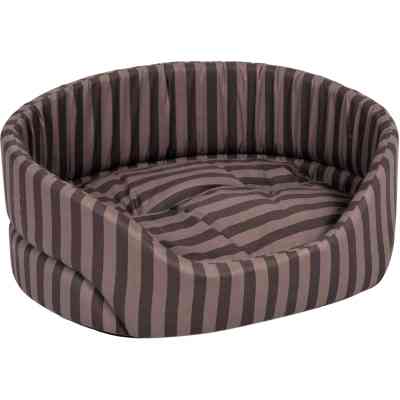 Лежак для животных Природа "Coral 1" 46х36х24 см Коричневый/полоска (4823082429189) Винница