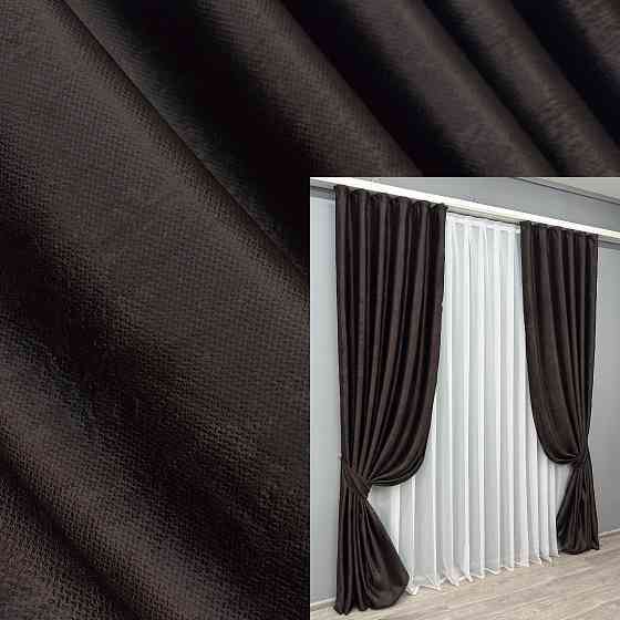 Комплект готових штор VR-Textil Софт № 1743ш 150х275 см 2 шт. Венге (33-0809) Київ