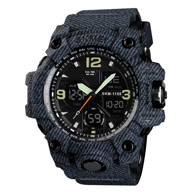 Чоловічий годинник Skmei Hamlet 1155 Темний джинс Вінниця - фото 2