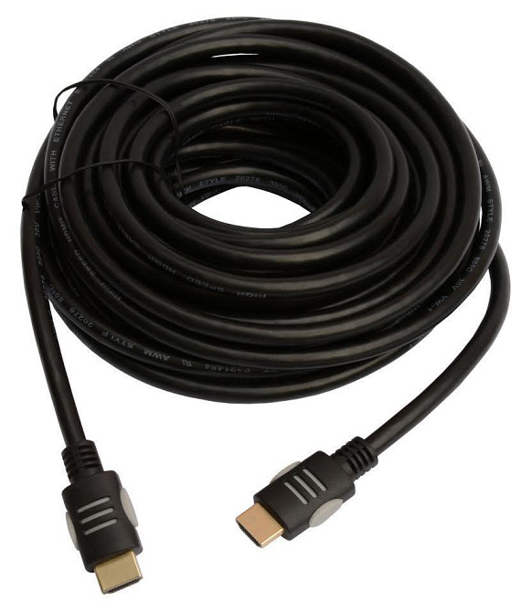 Кабель Tecro HDMI - HDMI V 1.4, (M/M), 15 м, Black (HD 15-00) Чорний Харків - фото 1