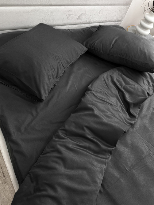 Ecotton Комплект постільної білизни Ecotton Євро 210х220 см однотонний чорний Black Коломия - фото 2