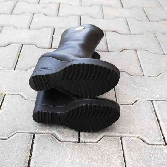 Напівчоботи жіночі ARLETT чорні натуральна шкіра зима висота 21см обхват 32-34см танкетка 9см ( Коломыя