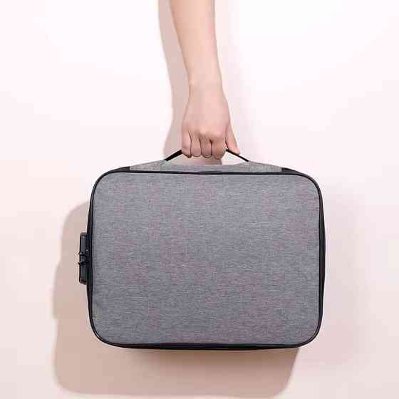 Сумка-органайзер для документов с замком водонепроницаемая на 3 отделения,серая Каменец-Подольский