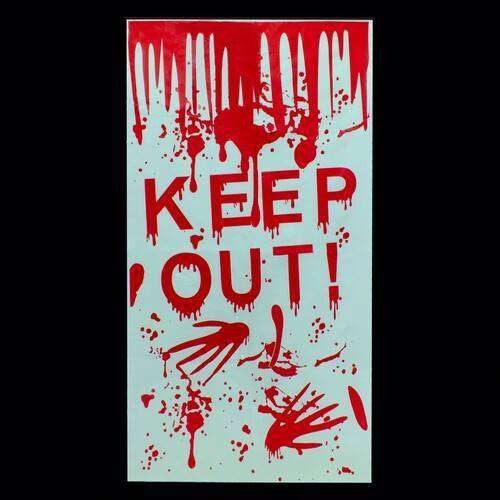 KEEP OUT (НЕ ВПУСКАТЬ) Баннер большой окровавленный (плёнка, клеёнка) Киев - изображение 1