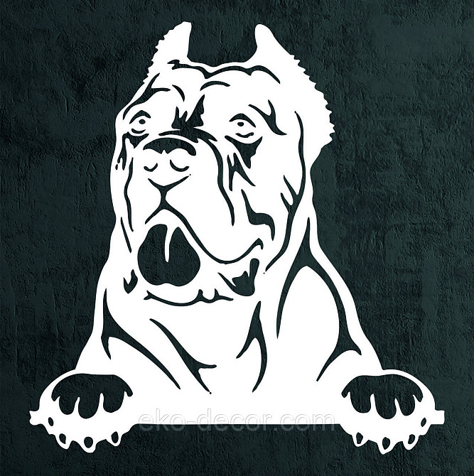 Декоративне настінне Панно «Кане-корсо», Декор на стіну 50*48 см, Білий Київ - фото 7