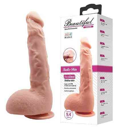 Фалоімітатор на присосці Baile Beautiful JASON 9,4'' Flesh, BW-008041NR Sex Aura Київ