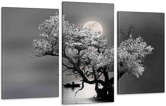 Модульная картина в гостиную / спальню Дерево в місяці  Art-562_3 100x150 см Київ