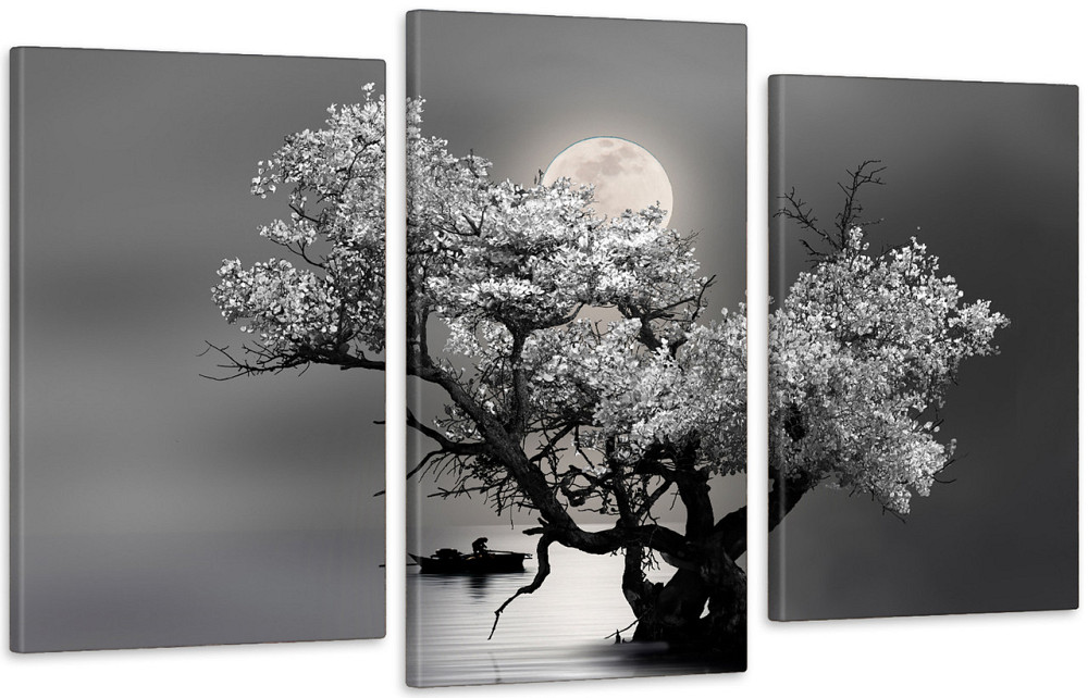 Модульная картина в гостиную / спальню Дерево в місяці  Art-562_3 100x150 см Київ - фото 1