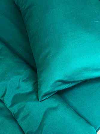 Ecotton Комплект постільної білизни Ecotton Євро 210х220 см однотонний темно-зелений смарагдови Коломыя