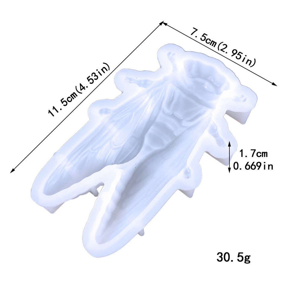 Молд силиконовый Цикада 115 на 75 мм серый Киев - изображение 2
