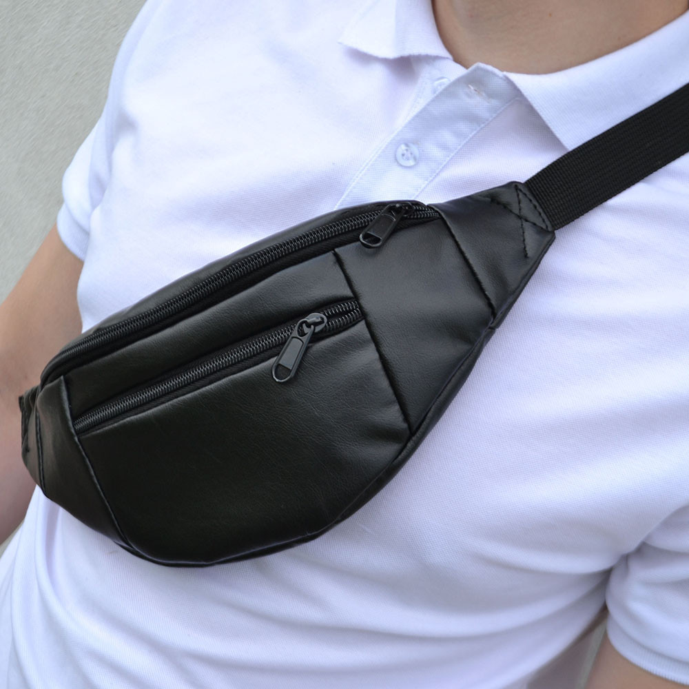 Сумка на пояс мужская бананка поясная экокожа компактная Мужская кожаная бананка Киев - изображение 5
