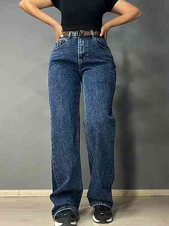 Джинсы женские Vanver 8230 палаццо широкие с ремнем синие, синий, 30, 30, 81 см, 105 см Киев