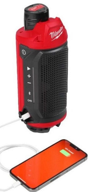 Динамик, Bluetooth колонка аккумуляторная MILWAUKEE M12 2955-20, SPEJSG2. Харьков - изображение 2