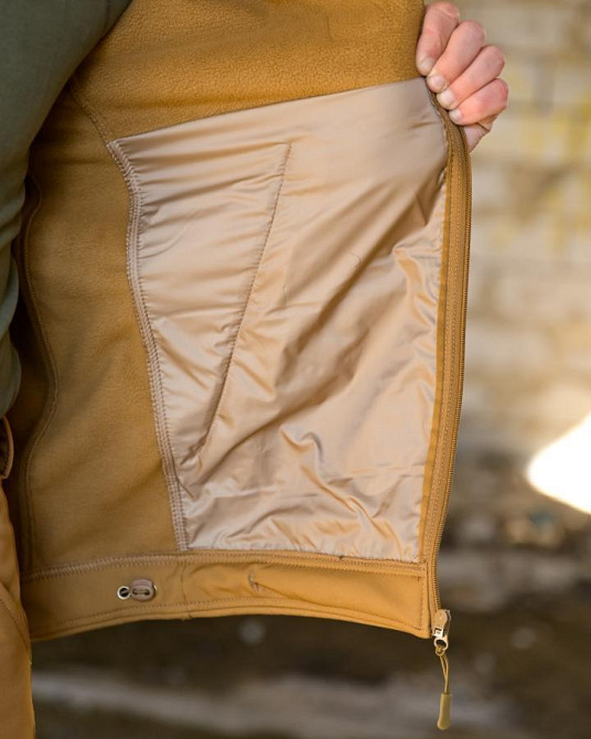 Демисезонный тактический костюм софтшел DEMENTIOZ кайот ВТ6839 Одесса - изображение 10