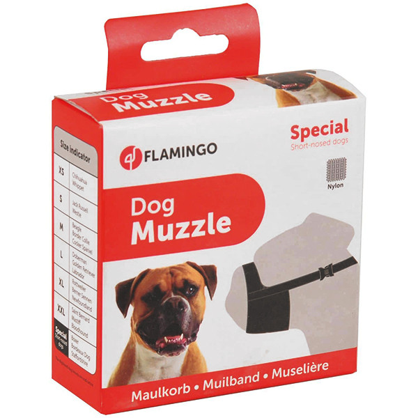 Flamingo Muzzle Nylon Special ФЛАМИНГО НЕЙЛОН намордник для пород собак с коротким носом, боксер Киев - изображение 1