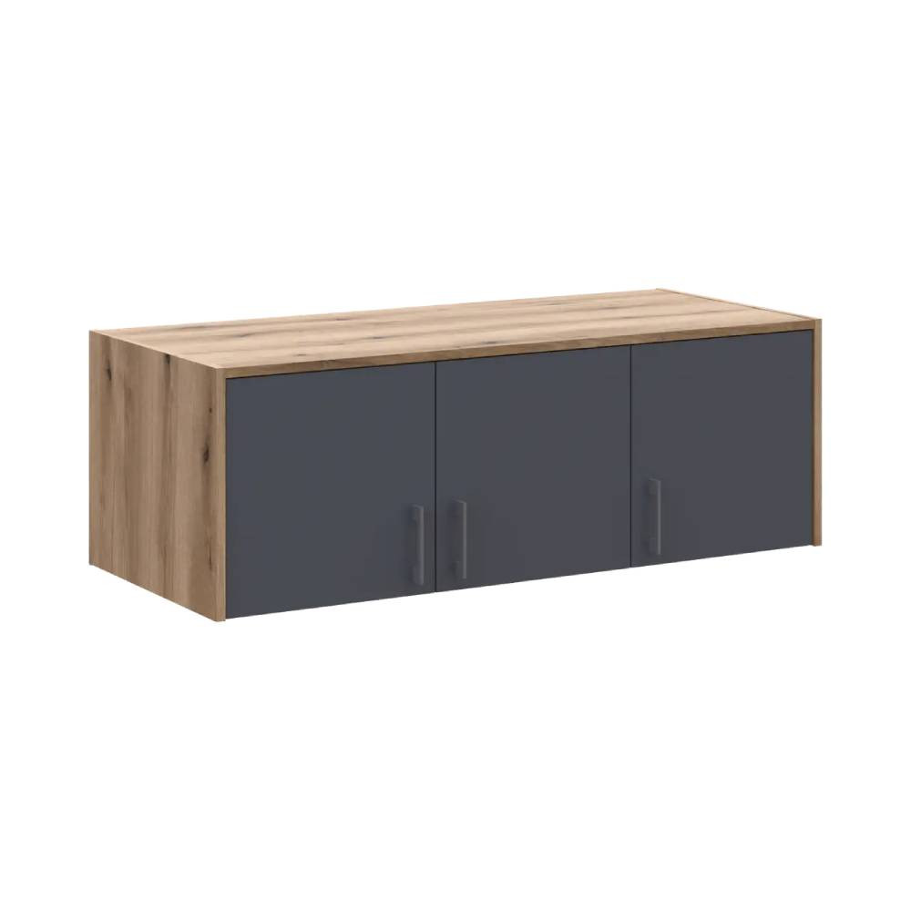 Антресоль Doros Ронди Дуб Артизан/Графит 3 ДСП 121х52х41 DRS-011605 (80737822) Днепр - изображение 8