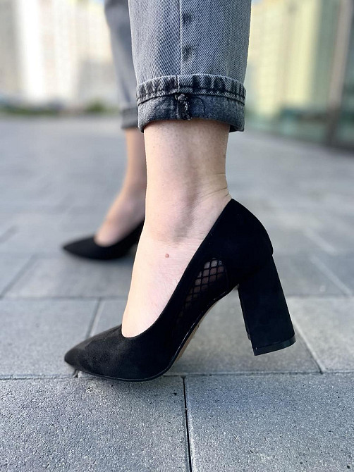 Bashili Туфлі жіночі BASHILI чорні еко-замша каблук 8см розміри 36-40 (P21970-1) Коломия - фото 10