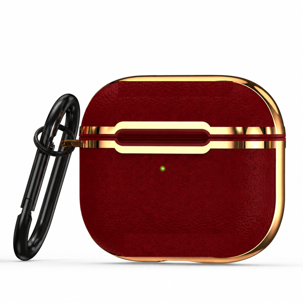 Чохол для AirPods Pro з гальванізованої шкіри PU Red Дніпро - фото 1