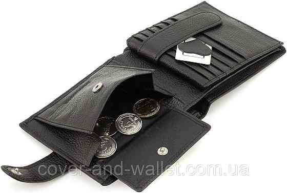Чоловічий шкіряний гаманець з кредитнецею для пластикових карток ST Leather Київ
