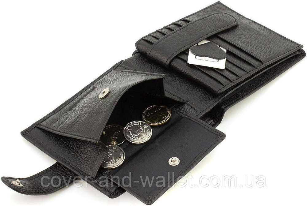 Чоловічий шкіряний гаманець з кредитнецею для пластикових карток ST Leather Київ - фото 1
