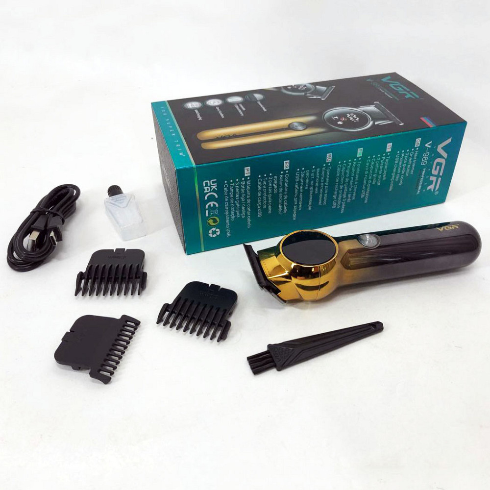 Машинка для стрижки аккумуляторная с насадками VGR V989, Электрическая машинка для стрижки бытовая OB-76 Львов - изображение 9